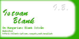 istvan blank business card