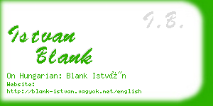 istvan blank business card
